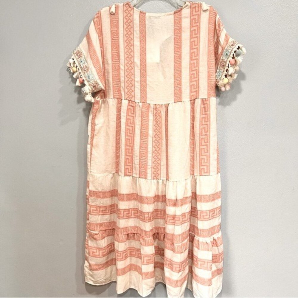 Cívico 51 rose white boho dress size M - Picture 5 of 12